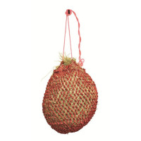 Red de heno con bozal HKM Roja Rojo