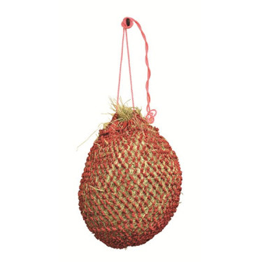 Red de heno con bozal HKM Roja Rojo