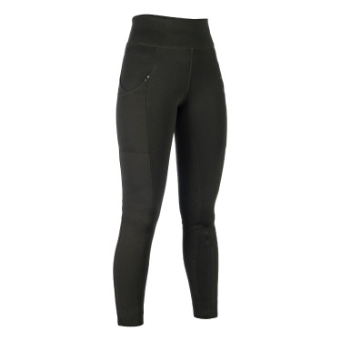 Leggings HKM Cosy II Style Vollbesatz 1/1 aus Silikon Caqui Kaki