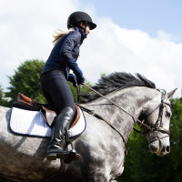 Mantilla Horze River Blanco / azúl oscuro