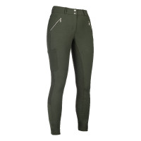 Pantalón Lauria Garrelli Lia de talle alto con culera completa de silicona Verde oliva