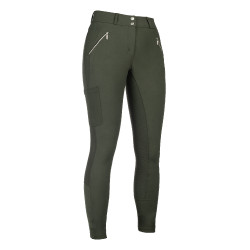 Pantalón Lauria Garrelli Lia de talle alto con culera completa de silicona Verde oliva
