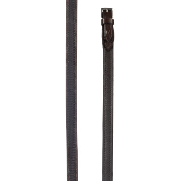 Riendas de cuero HKM con recubrimiento de goma Sophie Marrón Marr&amp;oacute;n