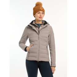 Gorro LeMieux Lila con pompón Jengibre Marrón