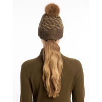 Gorro LeMieux LM con pompón Alpino Marrón