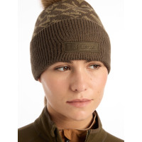 Gorro LeMieux LM con pompón Alpino Marrón