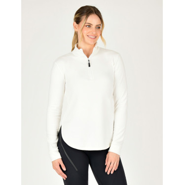 Polo Weatherbeeta de manga larga London Gardenia Blanco