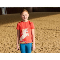 Camiseta infantil Dublin Tilly Caballo arcoíris coral Naranja
