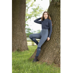 Pantalón de agarre integral para todas las estaciones Horze Mira Azul nube de tormenta Gris