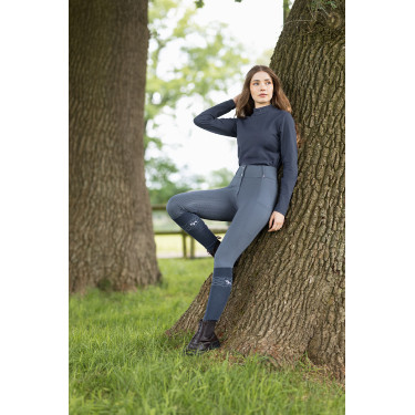 Pantalón de agarre integral para todas las estaciones Horze Mira Azul nube de tormenta Gris