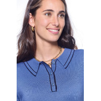 Polo Harcour Popi de manga larga para mujer Marino Azul marino