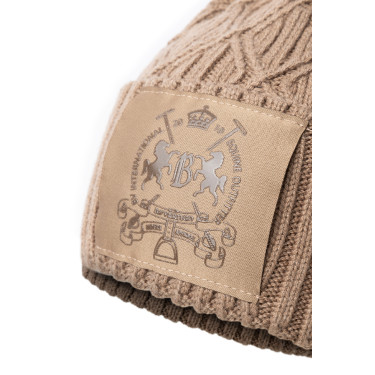 Gorro B Vertigo tejido Faye Marrón barro Beige Gorro B Vertigo tejido Faye Marrón barro Beige