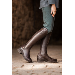 Botas cuero júnior Genève Horze Castaño Marrón