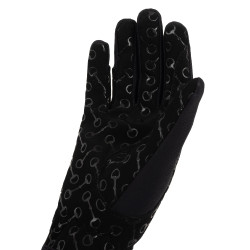 Guantes de montar para niños Horze con estampado de palma de silicona Guantes de montar para niños Horze con estampado de palma de silicona