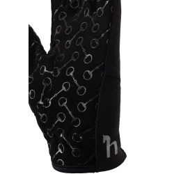Guantes de montar para niños Horze con estampado de palma de silicona Guantes de montar para niños Horze con estampado de palma de silicona
