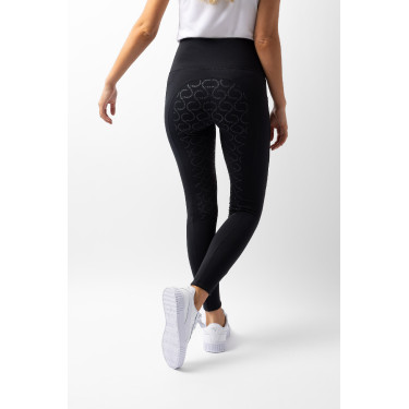Pantalones de montar de Compresión para Mujer con Asiento Completo Gillian Horze Negro Pantalones de montar de Compresión para Mujer con Asiento Completo Gillian Horze Negro