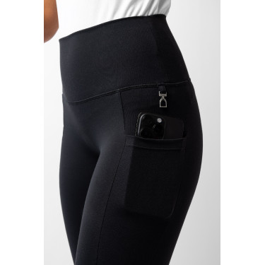 Pantalones de montar de Compresión para Mujer con Asiento Completo Gillian Horze Negro Pantalones de montar de Compresión para Mujer con Asiento Completo Gillian Horze Negro