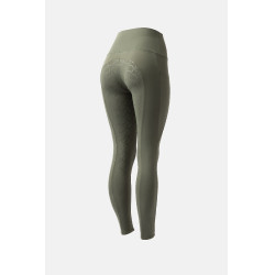 Pantalones de montar de Compresión para Mujer con Asiento Completo Gillian Horze Escarabajo verde caqui