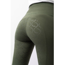 Pantalones de montar de Compresión para Mujer con Asiento Completo Gillian Horze Escarabajo verde caqui