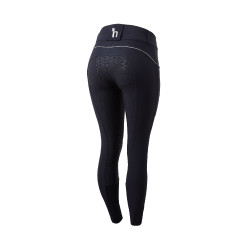Pantalones de Montar con Cintura Alta de Asiento Completo de Silicona para Mujer Aubrey Horze Azul marino oscuro Pantalones de Montar con Cintura Alta de Asiento Completo de Silicona para Mujer Aubrey Horze Azul marino oscuro