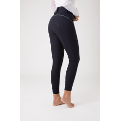 Pantalones de Montar con Cintura Alta de Asiento Completo de Silicona para Mujer Aubrey Horze Azul marino oscuro Pantalones de Montar con Cintura Alta de Asiento Completo de Silicona para Mujer Aubrey Horze Azul marino oscuro