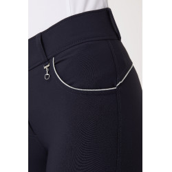 Pantalones de Montar con Cintura Alta de Asiento Completo de Silicona para Mujer Aubrey Horze Azul marino oscuro Pantalones de Montar con Cintura Alta de Asiento Completo de Silicona para Mujer Aubrey Horze Azul marino oscuro
