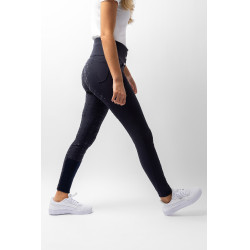 Pantalones de Montar con Cintura Alta de Asiento Completo de Silicona para Mujer Desiree Horze Azul marino oscuro
