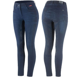 Pantalón B Vertigo Elle Full Seat Denim con grip de silicona para Mujer Azul oscuro Pantalón B Vertigo Elle Full Seat Denim con grip de silicona para Mujer Azul oscuro