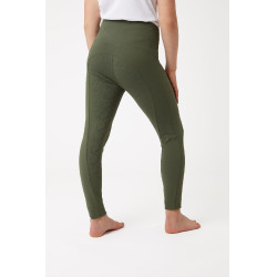 Pantalones de montar de Compresión para Niños con Asiento Completo Gillian Horze Escarabajo verde caqui