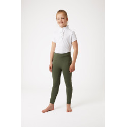 Pantalones de montar de Compresión para Niños con Asiento Completo Gillian Horze Escarabajo verde caqui