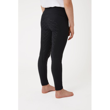 Pantalones de montar de Compresión para Niños con Asiento Completo Gillian Horze Negro