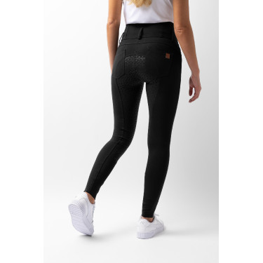 Pantalones de Montar con Cintura Alta deAsiento Completo de Silicona para Mujer Tara Horze Negro Pantalones de Montar con Cintura Alta deAsiento Completo de Silicona para Mujer Tara Horze Negro