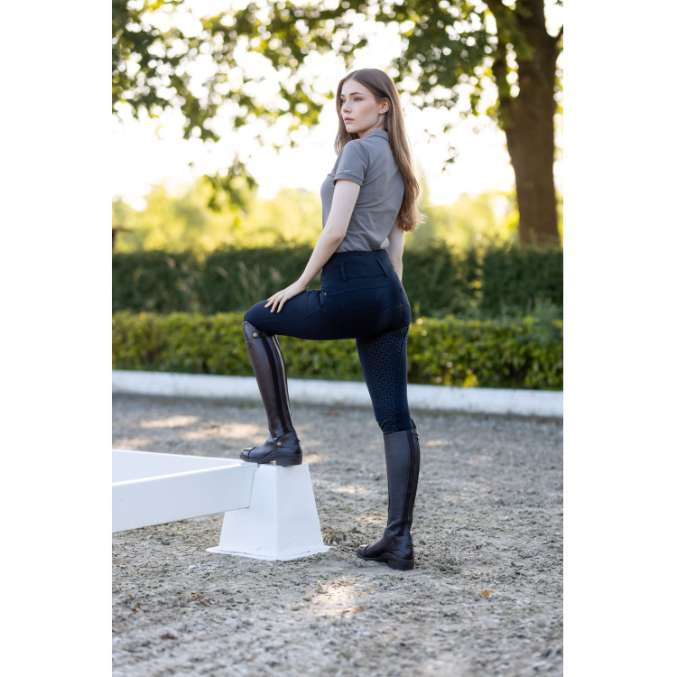 Pantalones de Montar con Cintura Alta deAsiento Completo de Silicona para Mujer Tara Horze Pantalones de Montar con Cintura Alta deAsiento Completo de Silicona para Mujer Tara Horze