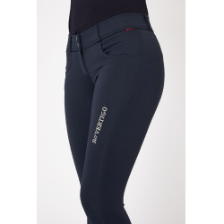 Pantalones de Montar con AsientoCompleto de Silicona para Mujer Meghan B Vertigo Azul marino oscuro