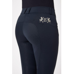 Pantalones de Montar con AsientoCompleto de Silicona para Mujer Meghan B Vertigo Azul marino oscuro