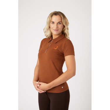 Camisa Polo de Algodón y Mangas Cortas para Mujer Amy Horze Camisa Polo de Algodón y Mangas Cortas para Mujer Amy Horze