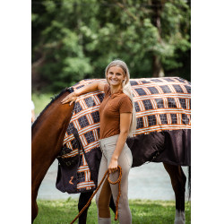 Camisa Polo de Algodón y Mangas Cortas para Mujer Amy Horze Tabaco Marrón Camisa Polo de Algodón y Mangas Cortas para Mujer Amy Horze Tabaco Marrón