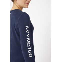 Camiseta de manga larga de mujer B Vertigo Daniele Azul marino oscuro