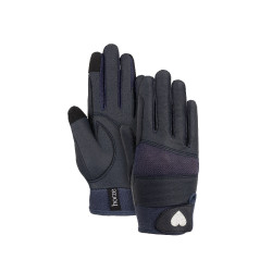 Horze Guantes De Equitación con Estampado de Corazones en Brillantina para Niños Horze Guantes De Equitación con Estampado de Corazones en Brillantina para Niños