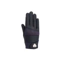Horze Guantes De Equitación con Estampado de Corazones en Brillantina para Niños Horze Guantes De Equitación con Estampado de Corazones en Brillantina para Niños
