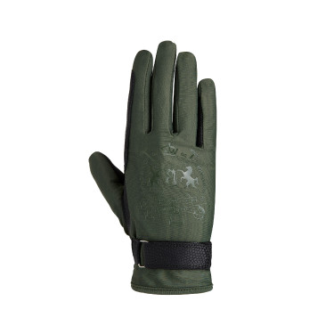 Guantes de equitación B Vertigo Laia para mujer con logotipo impreso Guantes de equitación B Vertigo Laia para mujer con logotipo impreso