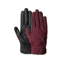 Guantes de equitación de verano Horze Nichelle para mujer Port Royale Burdeos