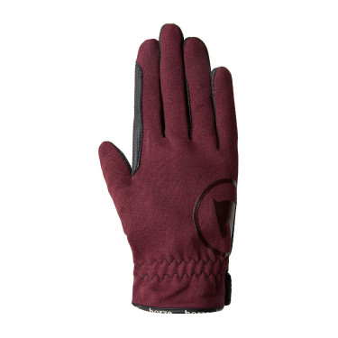 Guantes de equitación de verano Horze Nichelle para mujer Port Royale Burdeos