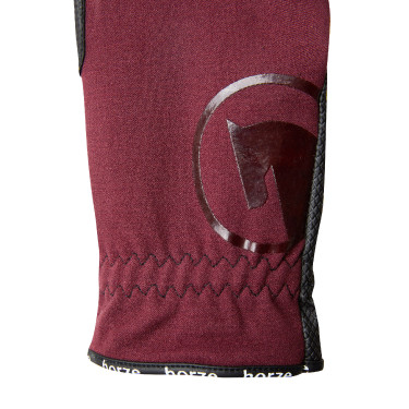 Guantes de equitación de verano Horze Nichelle para mujer Port Royale Burdeos