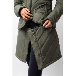 Plumífero Aurora Horze para mujer con falda desmontable Escarabajo verde Plumífero Aurora Horze para mujer con falda desmontable Escarabajo verde