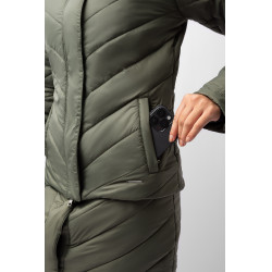 Plumífero Aurora Horze para mujer con falda desmontable Escarabajo verde Plumífero Aurora Horze para mujer con falda desmontable Escarabajo verde