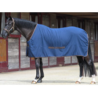 Sábana fresca de lino Bucas Marino / café Azul marino