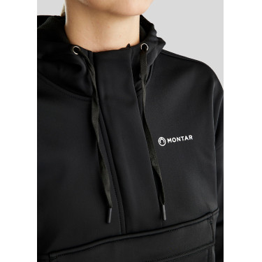 Anorak Montar con cremallera de un cuarto, bolsillo y capucha para mujer Anorak Montar con cremallera de un cuarto, bolsillo y capucha para mujer
