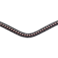 Frontal Montar perlas oro rosa Castaño Marr&amp;amp;amp;oacute;n