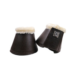 Campanas Montar en cuero PU liso Castaño Marr&amp;amp;amp;oacute;n